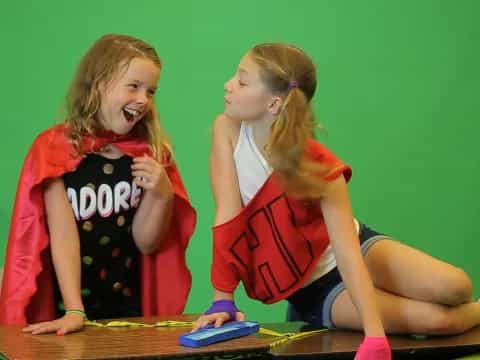 a couple of girls laughing