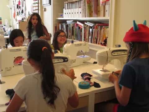 a group of people in a room