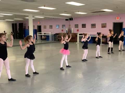 a group of people dancing