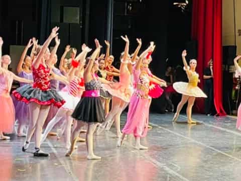 a group of women dancing