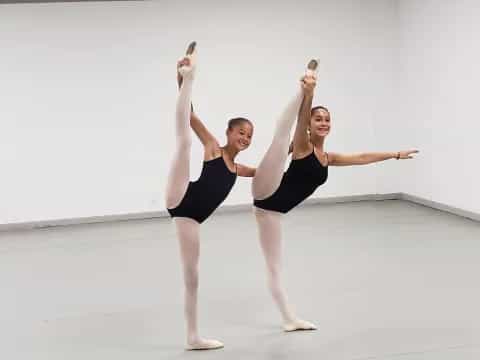 a man and woman dancing