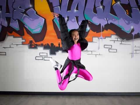 a person jumping in the air