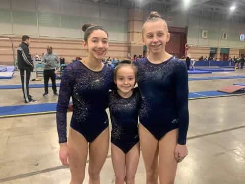 a group of women in a gym
