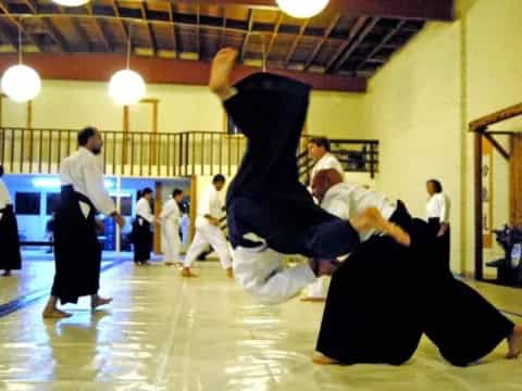 a group of people dancing