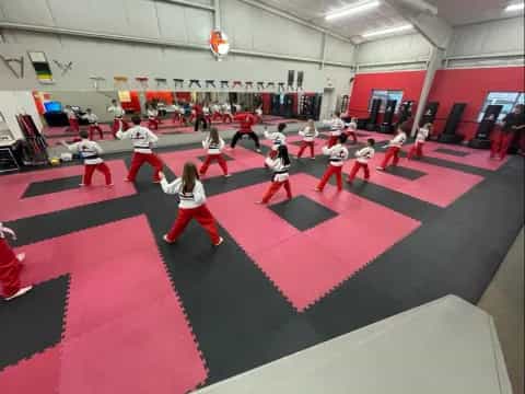 a group of people in a room