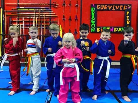 a group of children in clothing