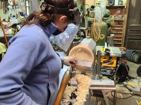 a woman working in a factory