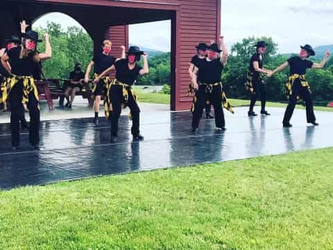 a group of people in clothing