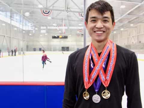 a man wearing a medal