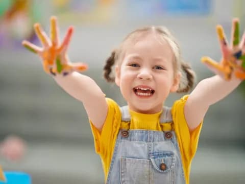 a child with a star on her head