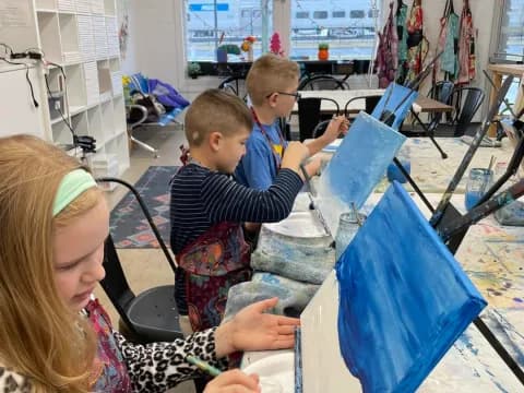 a person and a couple of children