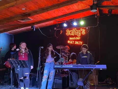 a group of people on a stage