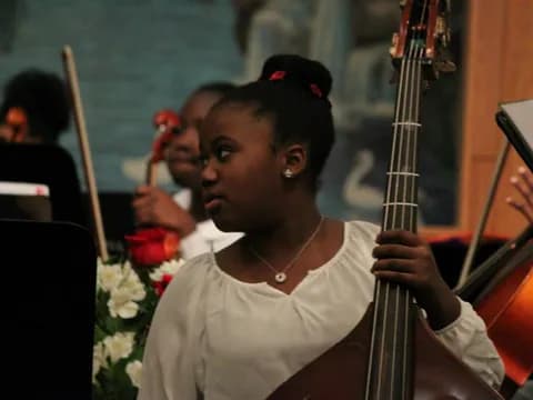 a person playing a violin