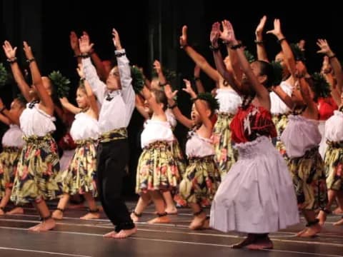 a group of people dancing