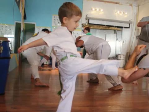 a group of people in a room