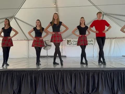 a group of people on a stage