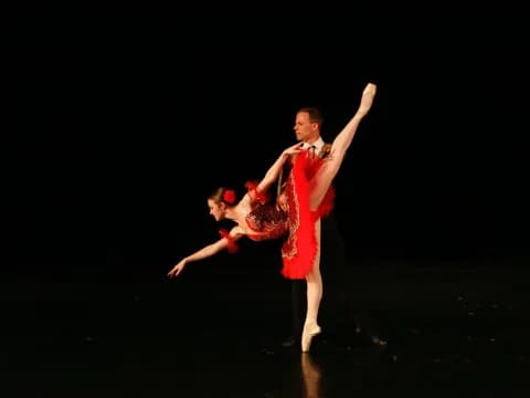 a man and woman dancing