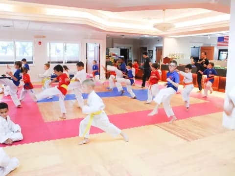 a group of people in a room