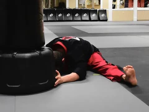 a person lying on the floor