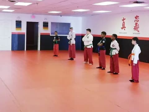 a group of people in a room