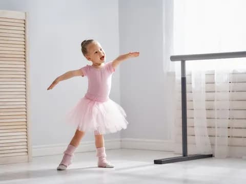 a little girl dancing