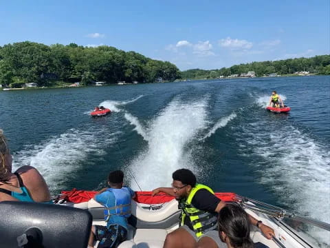 a group of people on a boat