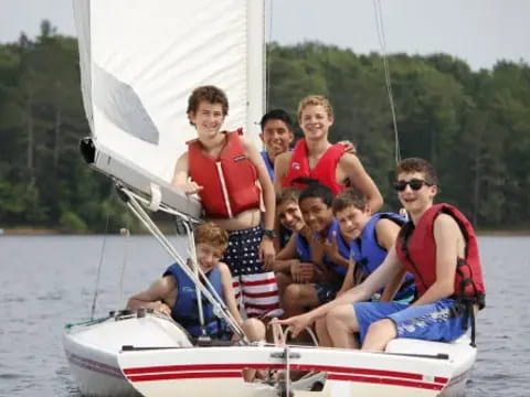 a group of people on a boat