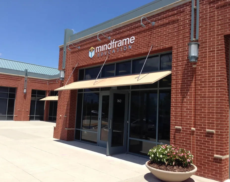 a building with a glass front