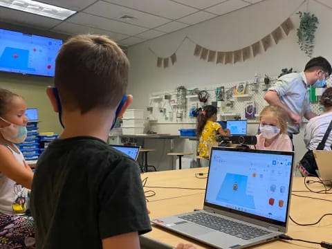 a group of people in a classroom
