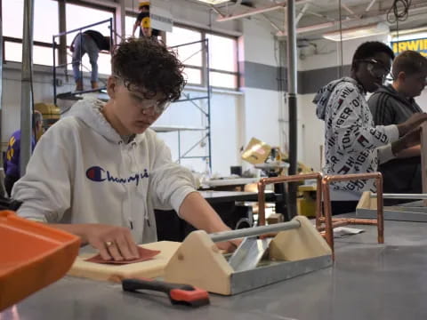 a person working on a project