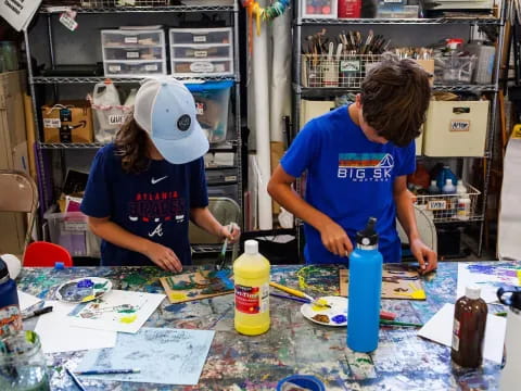 a few people working on a project