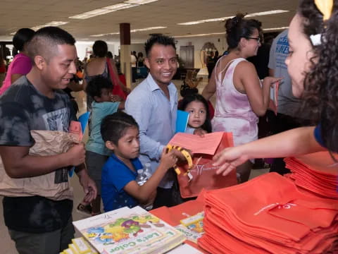 a group of people at a table
