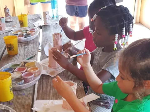 a person and a child eating