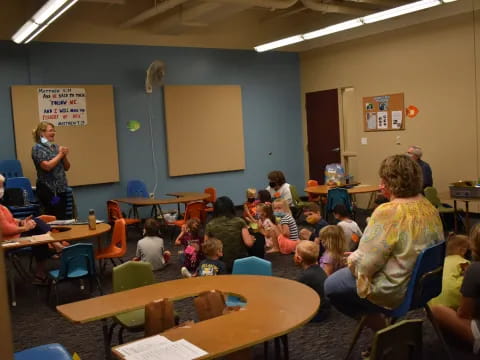 a person teaching a class