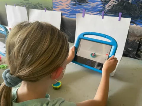 a child playing with a toy