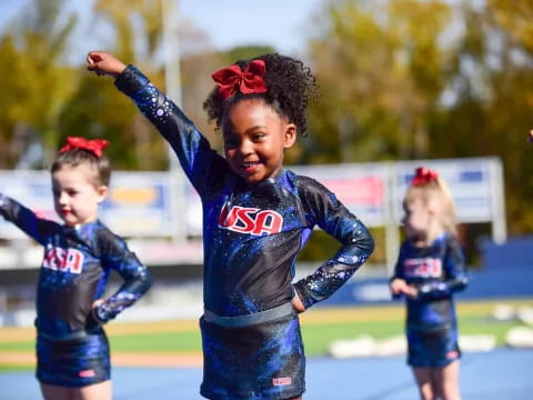 a group of children running