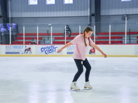 a person on ice skates