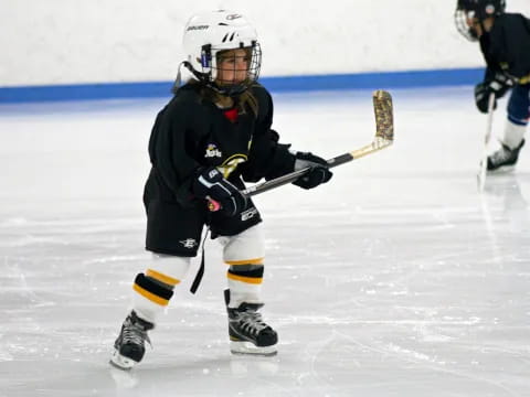 a hockey player on the ice