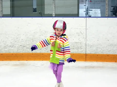 a young girl on an ice rink