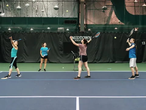 a person playing tennis