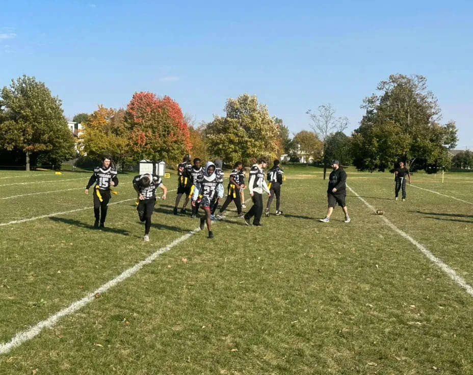 a group of people in a field