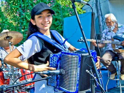 a person playing the drums