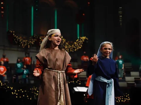 a man and woman dancing