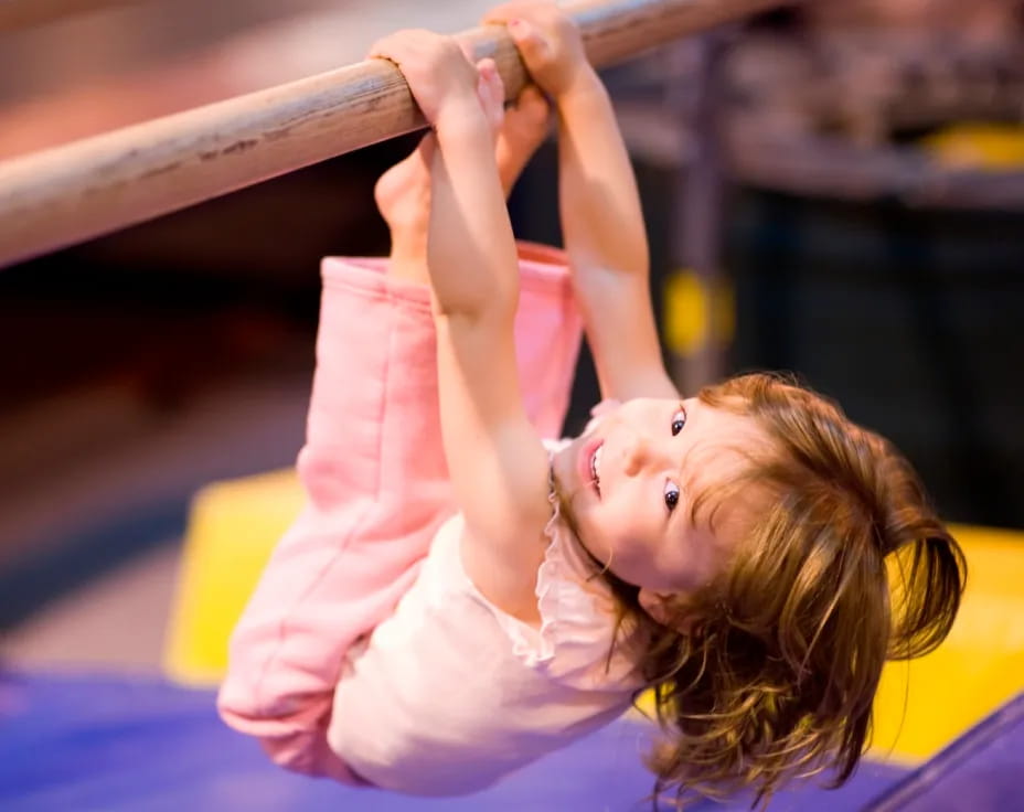 a girl doing gymnastics