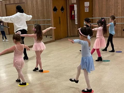 a group of people dancing