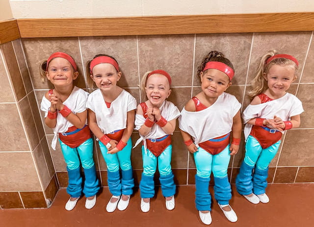 a group of girls in garment