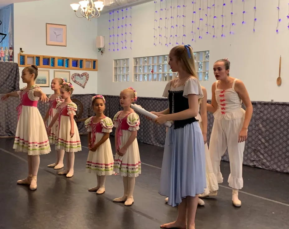 a group of people dancing