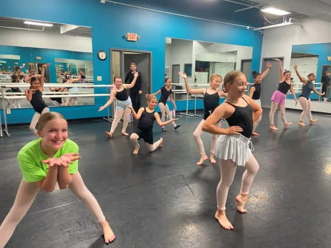 a group of people dancing