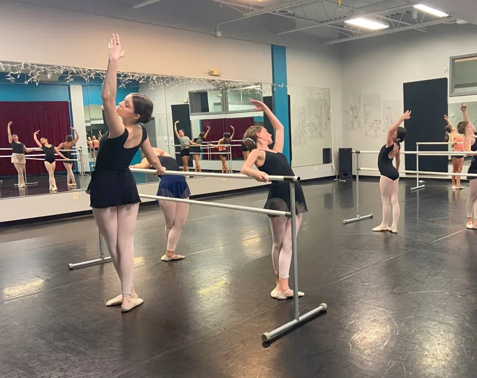 a group of people exercising