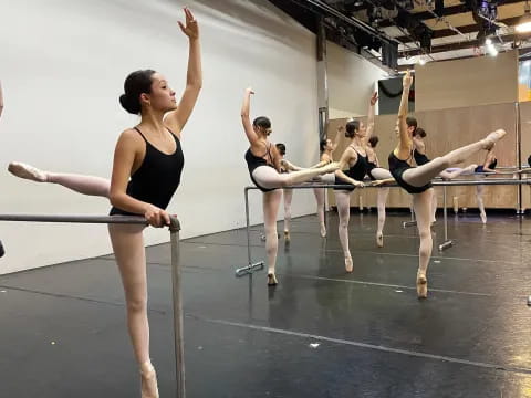 a group of women exercising
